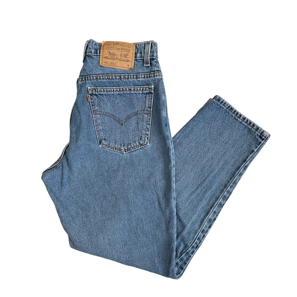 Vtg 90s Levis 950 Jeans WOMENS 14 Relaxed Fit Tapered Fit Orange Tab